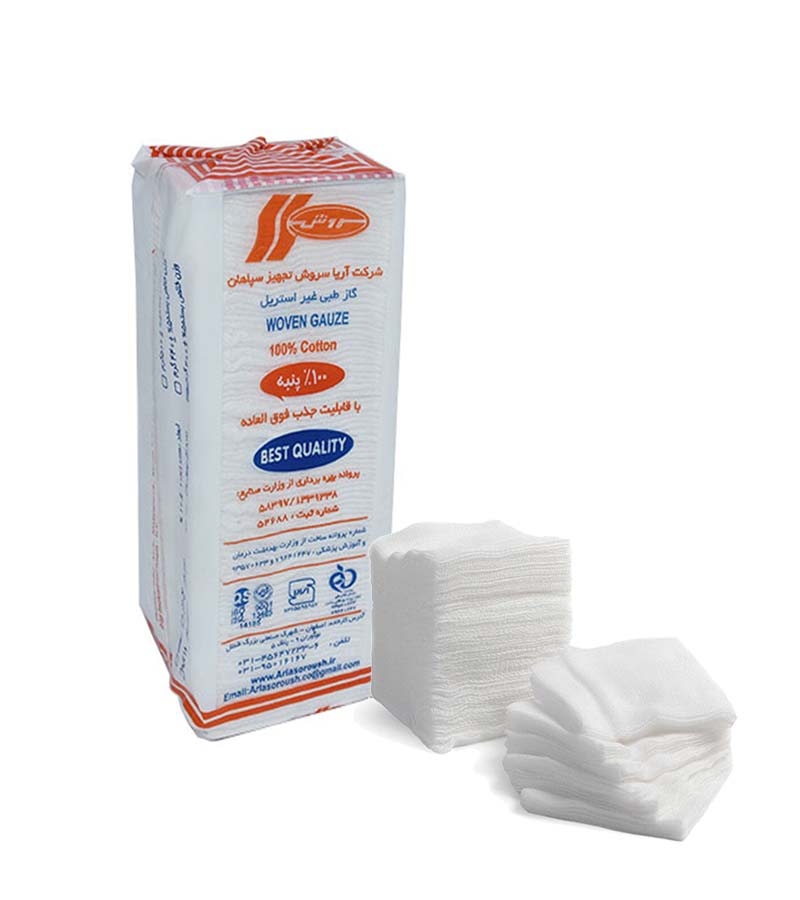 گاز طبی ساده غیر استریل 400 گرم 8 لایه